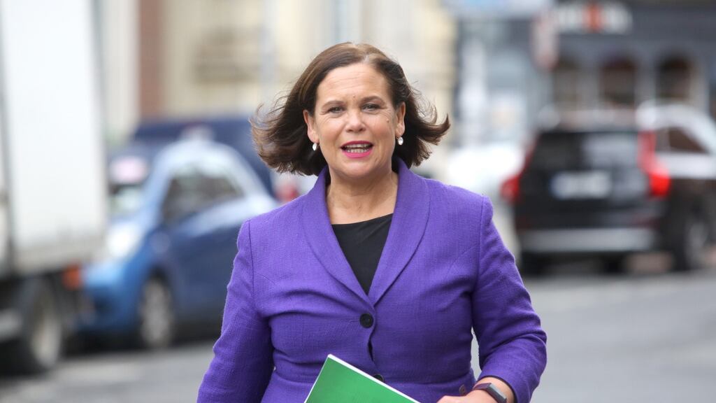 Mary Lou McDonald believes “the unnecessary demolition of the Moore Street streetscape, location of the last battle of the Easter Rising, should not be permitted.” Photo: Gareth Chaney/Collins