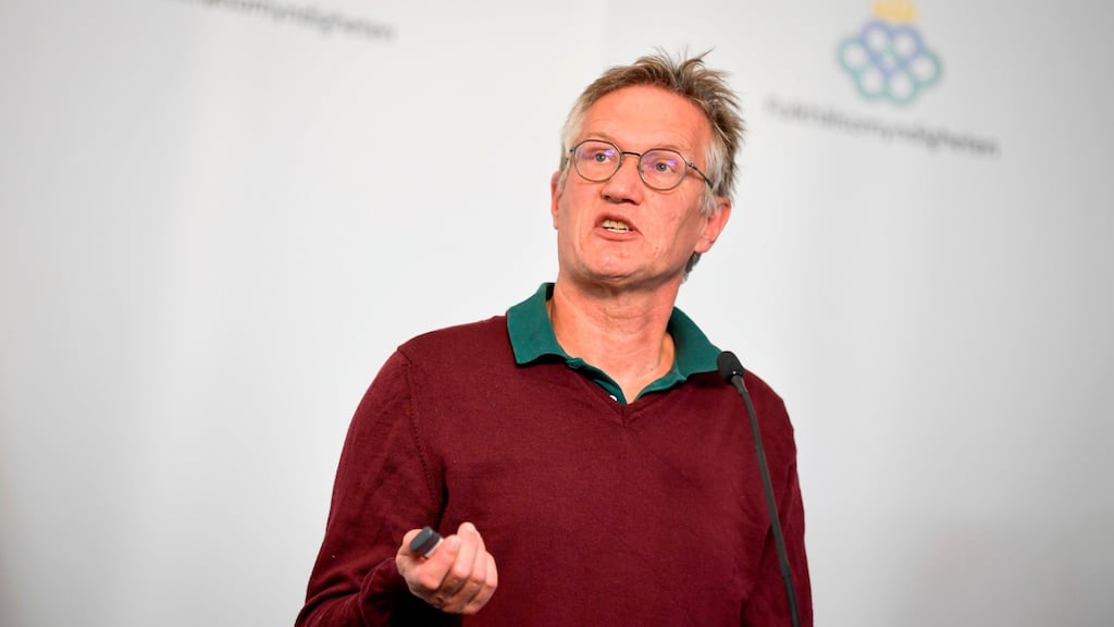 Sweden’s state epidemiologist Anders Tegnell said his lighter-touch lockdown had “absolutely” claimed too many lives. Photograph: Pontus Lundahl/AFP