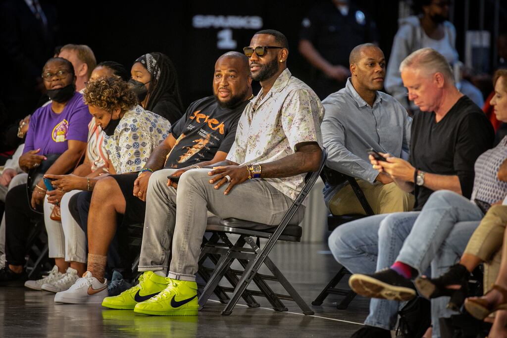 LeBron James: was prominently involved in promoting the NBA campaign for the rights of WNBA players. Photograph: Jason Armond/Los Angeles Times via Getty Images