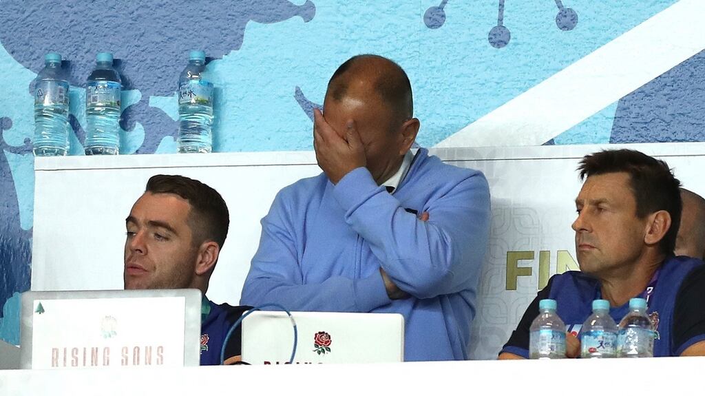 England head coach Eddie Jones reacts during the Rugby World Cup 2019 final against South Africa. Photo: David Rogers/Getty Images