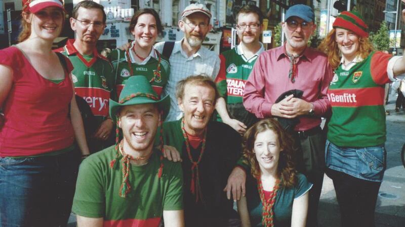 Clan Butler at the Spire on O’Connell Street ahead of 2006 All Back row: Jo Anne Butler, George Butler, Nora Butler, Fintan Butler, Neal Butler, Shane Butler, Clare Butler. Front: Eoin Butler, Barry Butler (my father), Una Butler.