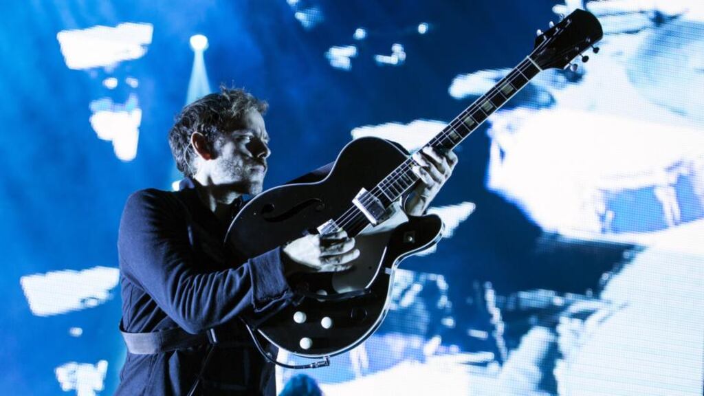 Bryce Dessner performing with The National. (Photo by Rob Ball/Redferns via Getty Images)