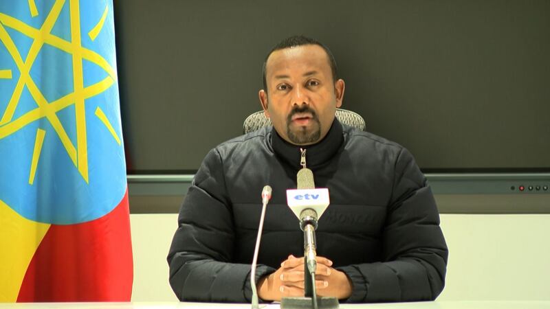 Ethiopian prime minister Abiy Ahmed announcing on November 4th  that he is ordering a military response to an attack in Tigray by the Tigray People’s Liberation Front. Photograph: Ethiopian Public Broadcaster/AFP via Getty Images
