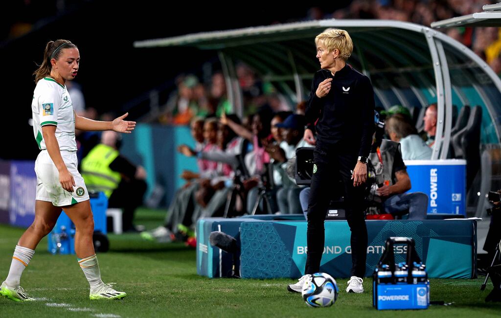 Ireland captain Katie McCabe and manager Vera Pauw fell out during the Women's World Cup. Photograph: Ryan Byrne/Inhpo