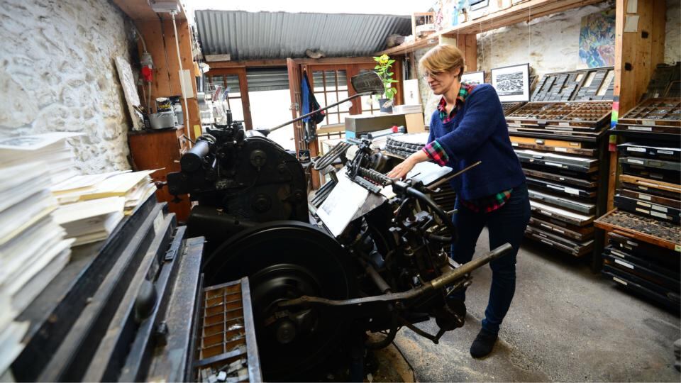 Dominique Lieb in her studio on River Lane in Dingle. Photograph: Bryan O’Brien