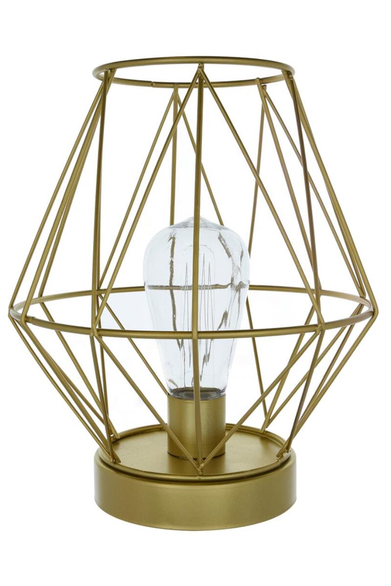 If you fancy something far more affordable and immediate you can take this battery-operated LED bulb gold lantern anywhere
