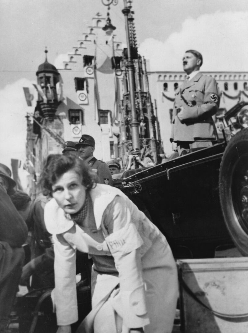 Leni Riefenstahl shooting Triumph of the Will, once described as 'the ultimate Nazi propaganda movie'. Photograph: Ullstein Bild via Getty Images