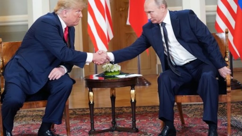 Russian president Vladimir Putin has thanked US president Donald Trump for information that helped Russia foil terrorist attacks over the new year holidays, the Kremlin said. File Photograph: Doug Mills/NYT