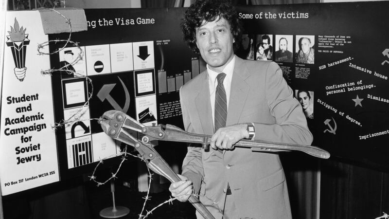 Tom Stoppard opening an exhibition about Soviet Jewry. Photograph: Jewish Chronicle/Heritage Images/Getty