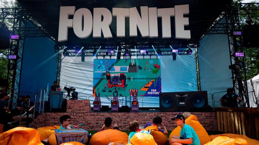 Fans attending the 2019 Fortnite World Cup Finals at Arthur Ashe Stadium, New York city