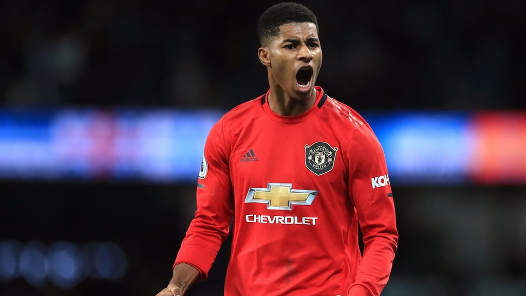 Marcus Rashford: the British government defeated Labour’s motion backing the footballer’s campaign for free school meals to be provided for poor children during school holidays while the coronavirus pandemic lasts. Photograph: Mike Egerton/PA Wire