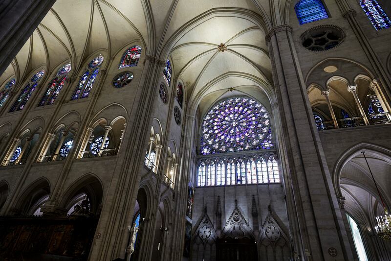 South Rose window of Notre Dame cathedral. Photograph: Stephane De Sakutin/AFP/Getty Images