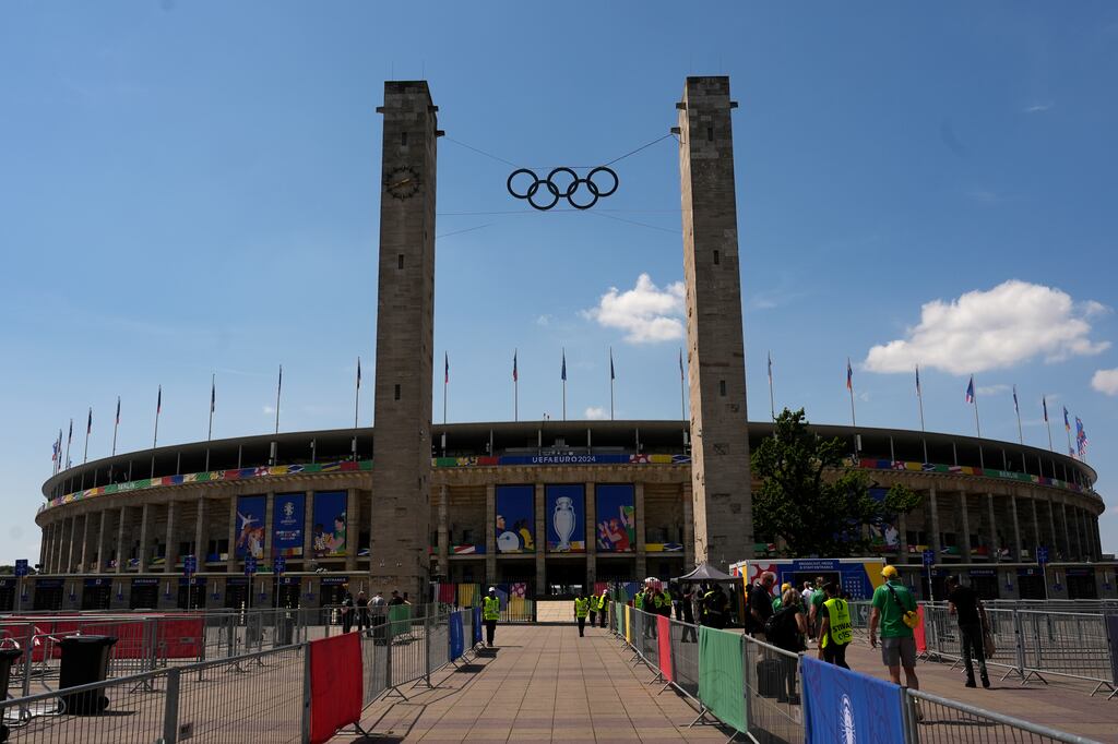 The Olympic Stadium in Berlin, the venue for Sunday's Euro 2024 final. Photograph: Nick Potts/PA