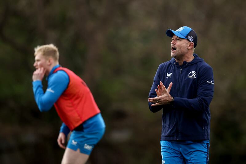Leinster's double World Cup-winning coach Jacques Nienaber. Photograph: Ben Brady/Inpho
