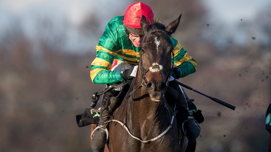 Edwulf is ridden by Derek O’Connor to take the Unibet Irish Gold Cup at Leopardstown last February. Photograph: Morgan Treacy/Inpho