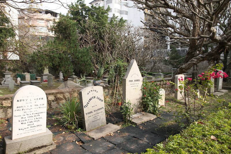 The Old Protestant Cemetery in Macau. Agents of the East India Company bought a plot of land for £1,000 and buried Mary Morrison from Dublin there, with the chaplain from the English Factory conducting the funeral service. Photograph: Godong/Universal Images Group via Getty Images