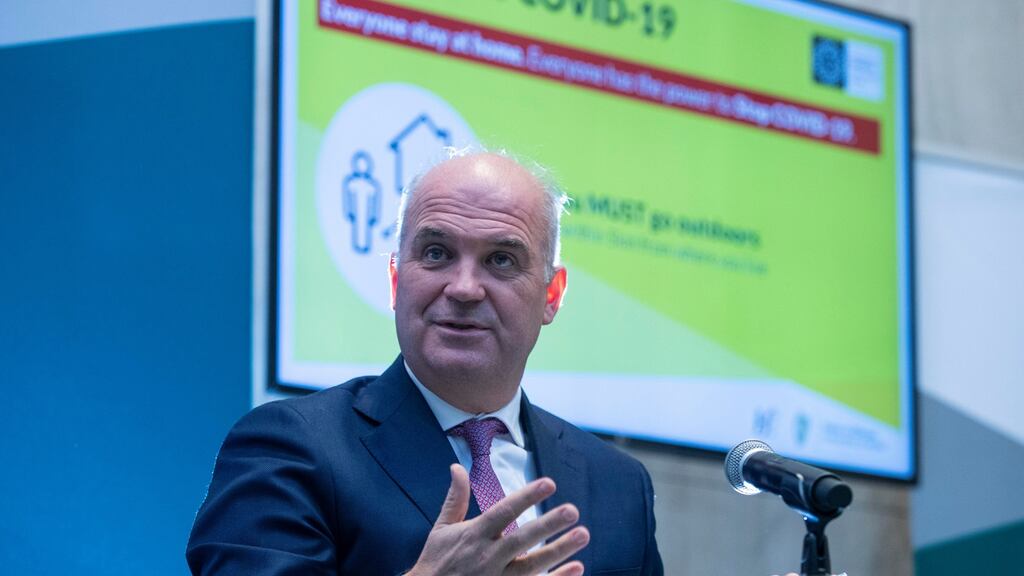 Dr Tony Holohan, chief medical officer, Department of Health: ‘If we can keep up high levels of compliance, we can get to where we need to be on December 1st.’ Photograph: Colin Keegan/Collins Dublin