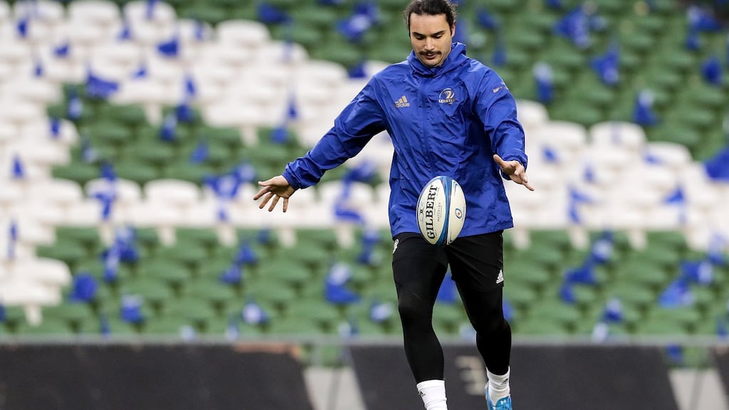 James Lowe at the Aviva Stadium during Friday’s captain’s run. Photograph: Laszlo Geczo/Inpho