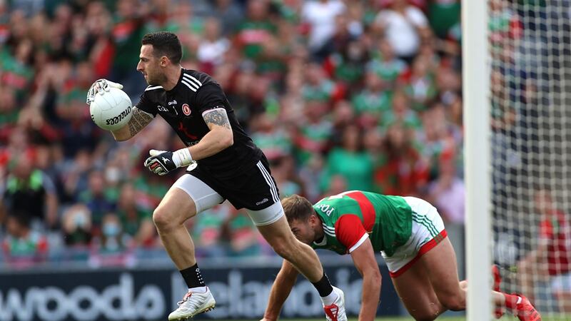 Tyrone goalkeeper Niall Morgan is  more in favour of the status quo than Option A. Photograph: James Crombie/Inpho