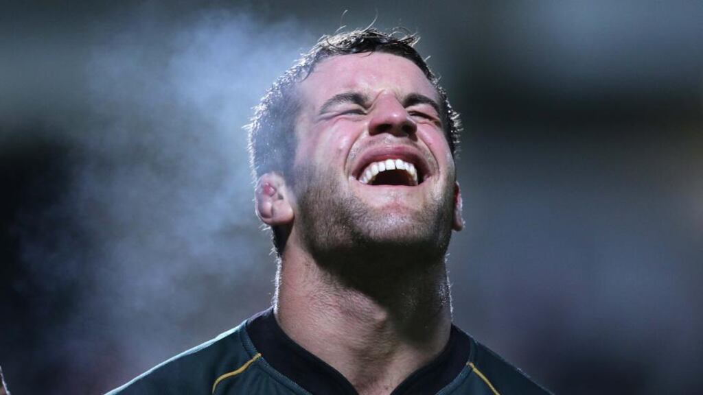 Northampton Saints flanker Calum Clark has the height of respect for Leinster but is determined to gain some measure of revenge on Saturday for their Heineken Cup final defeat of 2011 against them. Photograph: Morgan Treacy/Inpho