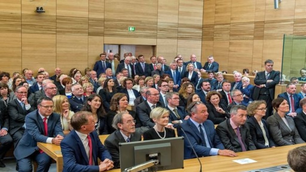 Attendance at the official opening of the refurbished Cork courthouse on Anglesea Street. Photograph: Michael Mac Sweeney/Provision