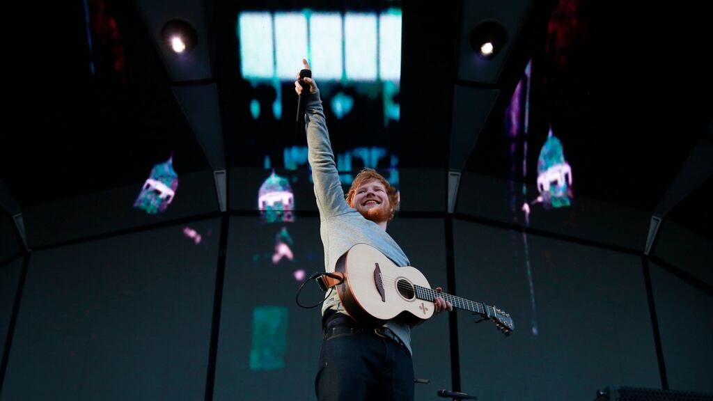 Ed Sheeran performing in the Phoenix Park last week. Photograph: Nick Bradshaw