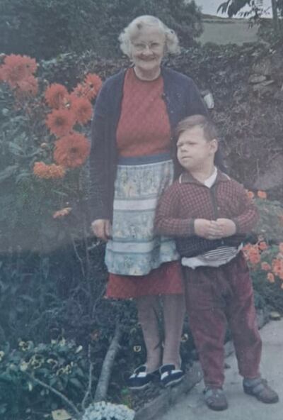 Séamus Mooney with his mother, Bridie