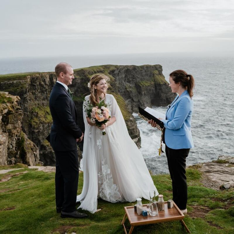 Clara Malone of Coastal Ceremonies helped couples do something different to celebrate their marriage, including an elopement on the Cliffs of Moher. Photograph: Jessica & Danilo