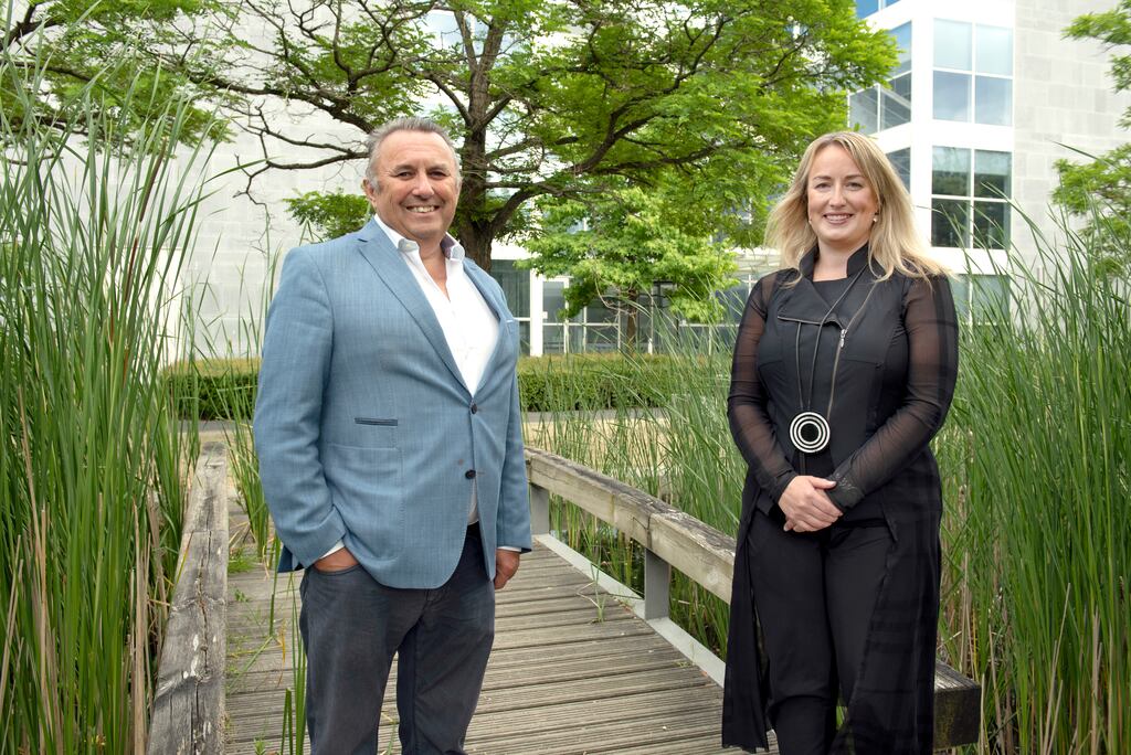 John Purdy, non-executive director, FlowForma and Olivia Bushe, chief executive, FlowForma. Photograph: Maura Hickey.