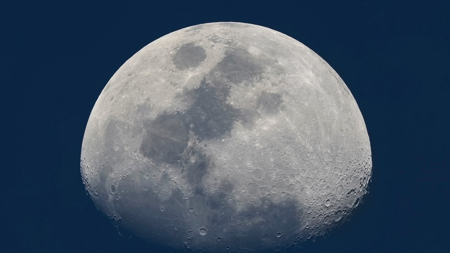 ‘Blue Sky Moon’: photographed from Monasterevin, Kildare by Michael O’Connell. The photograph won the ‘Our Solar System’ category in the 2008 International Astronomy Photographer of the Year competition