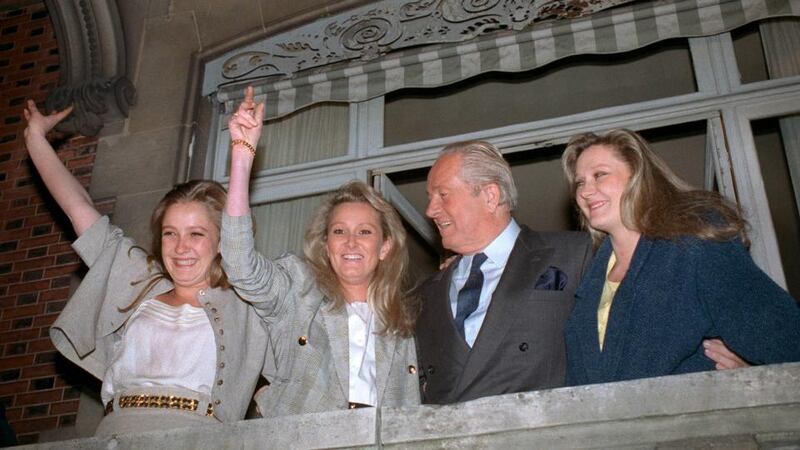 France’s presidential race: Marine Le Pen (left) with her father, Jean-Marie, and sisters, Yann and Marie-Caroline, during his presidential run in 1988. Photograph: Pierre Guillaud/AFP/Getty