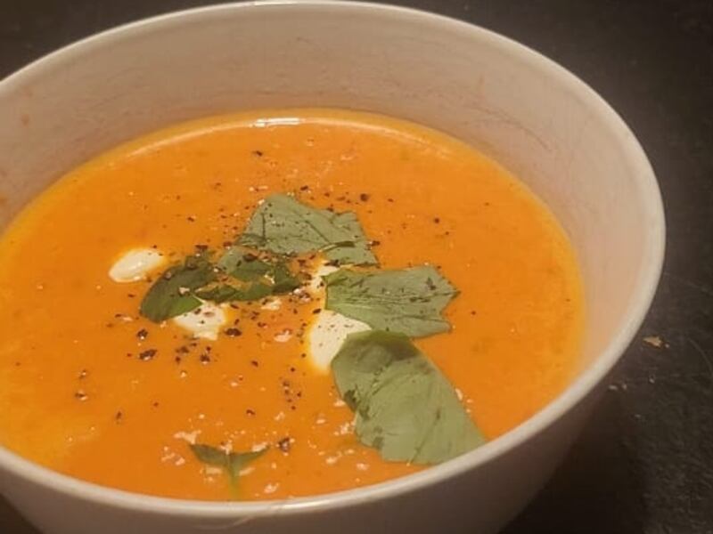 Niamh's tomato soup made using Lidl's Monsieur Cuisine Smart