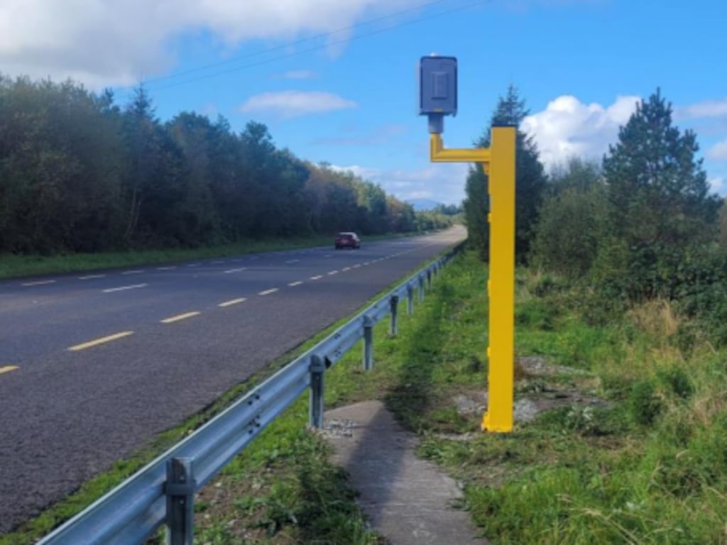 One of the new average-speed cameras installed on roads in Co Mayo and Co Cavan. Photograph: An Garda Síochána