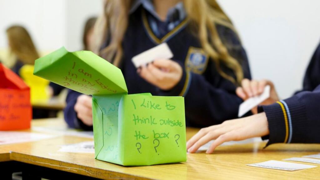 Second year students at Coláiste Mhuire, Askeaton, Co Limerick  took part in a Critical Thinking Module for Junior Cycle Students. Photo: Don Moloney/Press 22