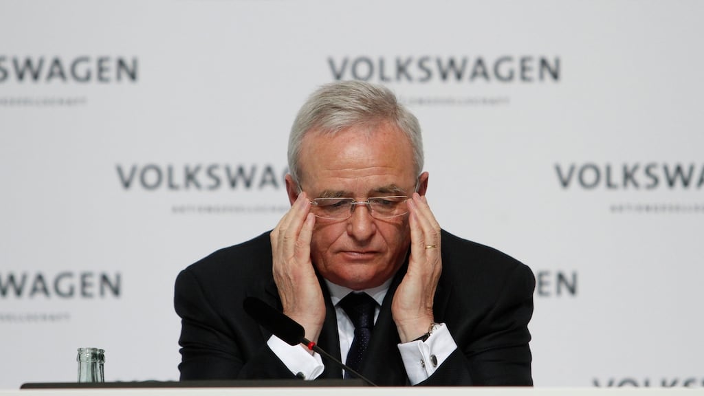 Martin Winterkorn: data from July 2015, leaked to the ‘Bild am Sonntag’, suggests he agreed with VW strategy not to admit the scale of the wrongdoing. Photograph: Michele Tantussi/Bloomberg