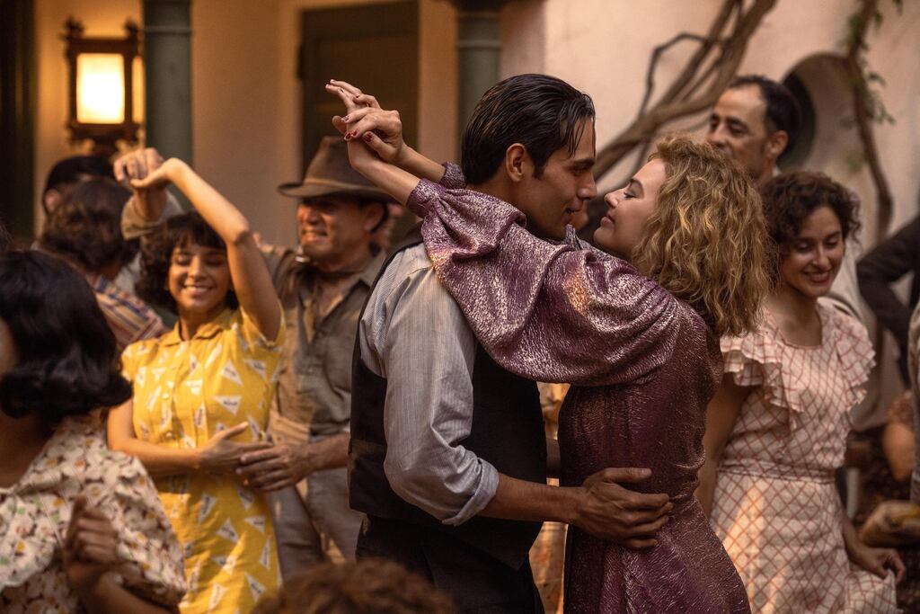Diego Calva and Margot Robbie in Babylon. Photograph: Scott Garfield/Paramount Pictures