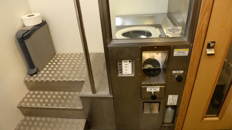 The WC  at the customs office in Dublin Airport. Photograph: Dara Mac Dónaill / The Irish Times