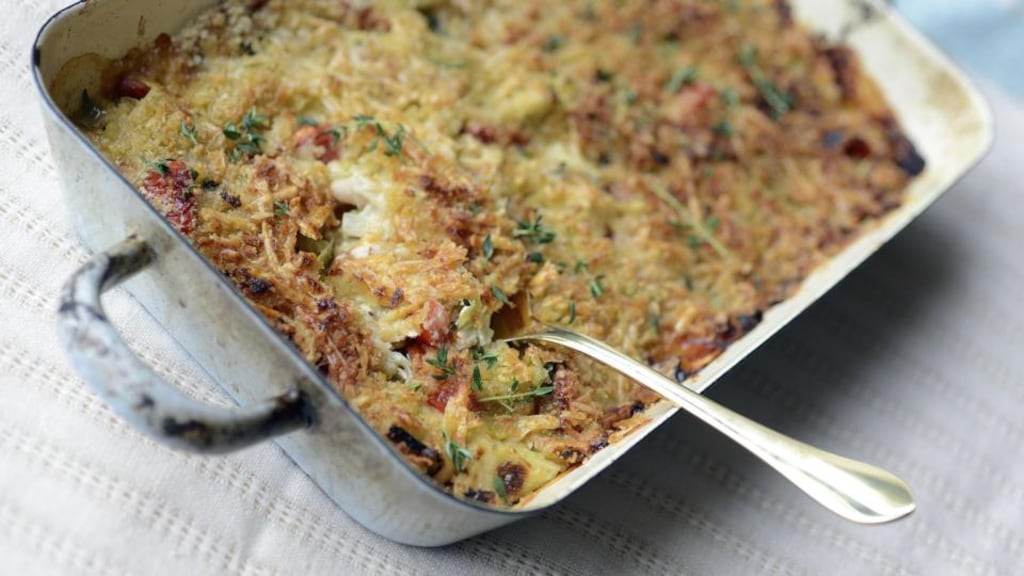 White bean gratin. Photograph: Dave  Meehan