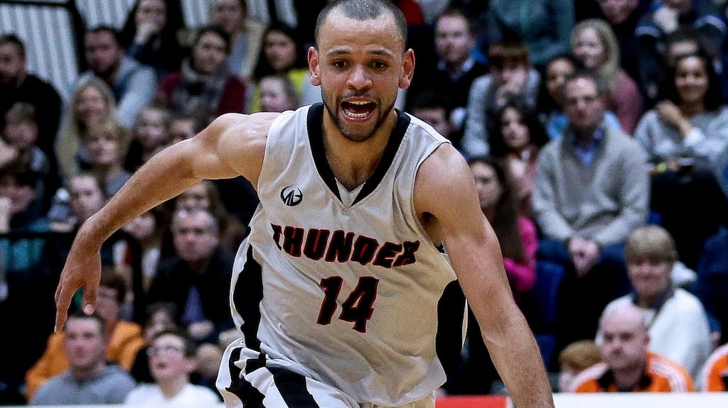 Griffith College Swords Thunder’s Isaac Westbrook’s performance against UCD Marian helped his side cause an upset. Photograph: Inpho/Tommy Dickson