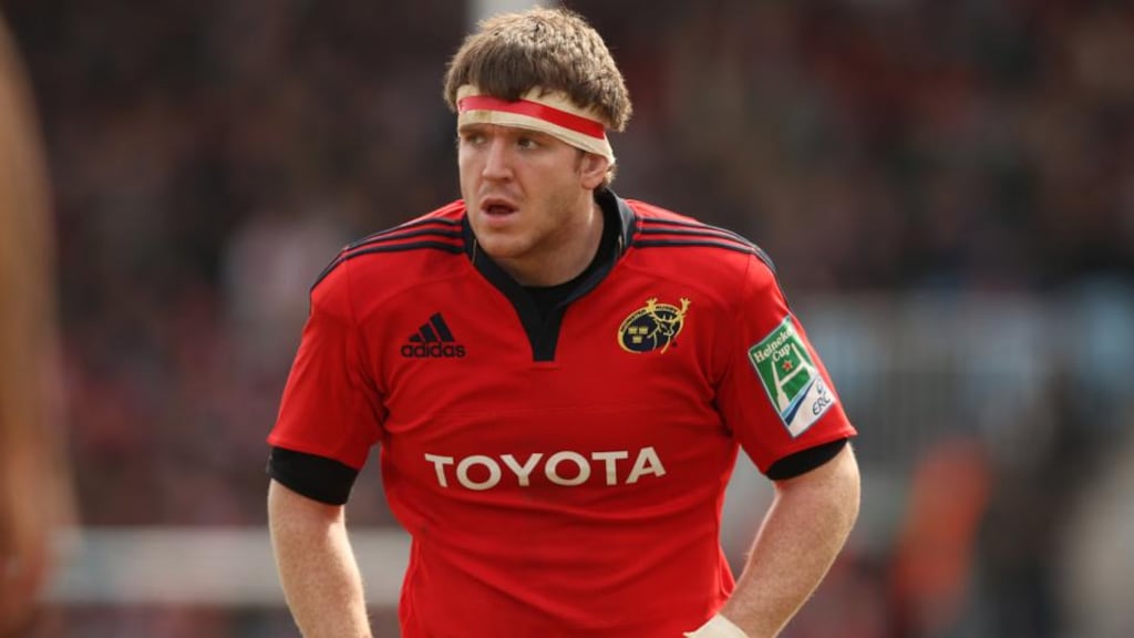 Munster hooker Mike Sherry has been ruled out for six months with a cruciate knee injury. Photograph:  Billy Stickland/Inpho