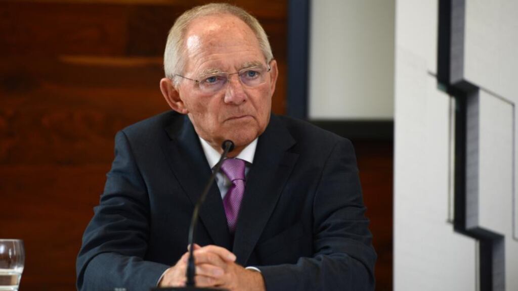 ‘Merkel, for her part, used Schäuble’s exit plan as a bargaining tool, certain that Tsipras would eventually cave in and get rid of Varoufakis.’ Above, Wolfgang Schäuble, in Dublin last year. Photograph: Cyril Byrne / The Irish Times