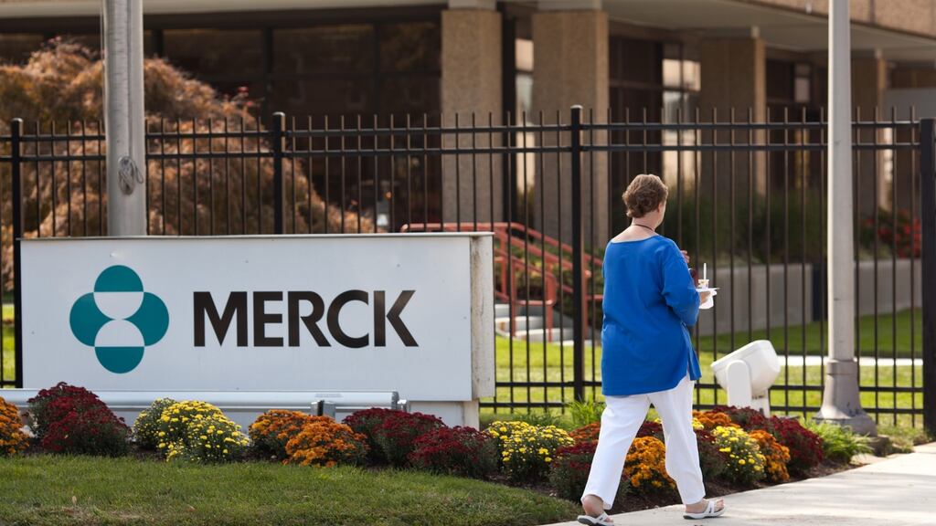 Merck reported better-than-expected quarterly revenue due to higher sales of its vaccines and cancer drug Keytruda. Photograph: Emile Wamsteker/Bloomberg