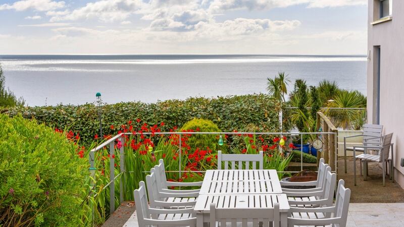 Patio overlooking the Irish Sea