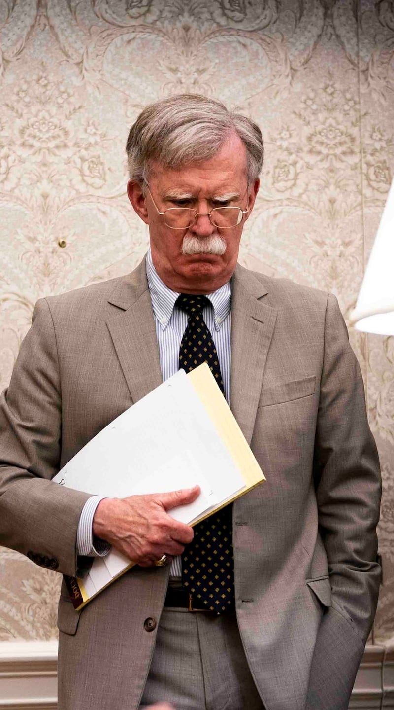 Defined by his walrus moustache, John Bolton became an almost cartoonish caricature of a certain kind of American conservative. Photograph: Doug Mills/New York Times