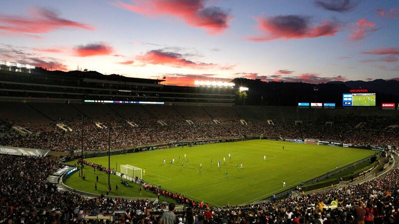 A view of the Rose Bowl, Pasadena. Photograph: Katharine Lotze/Getty