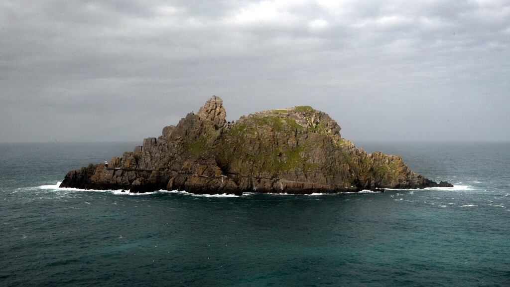 Days before the end of filming on the latest instalment in the Star Wars franchise on nearby Skellig Michael (above) in Co Kerry, the producers contacted Valentia Lifeboat crew and said they wanted to make a donation. File photograph: David Sleator/The Irish Times
