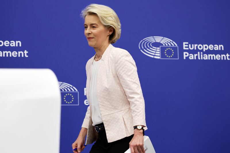 Ursula von der Leyen was re-elected as head of the European Commission despite plenty of vocal opposition from various political groupings. Photograph: Johannes Simon/Getty Images