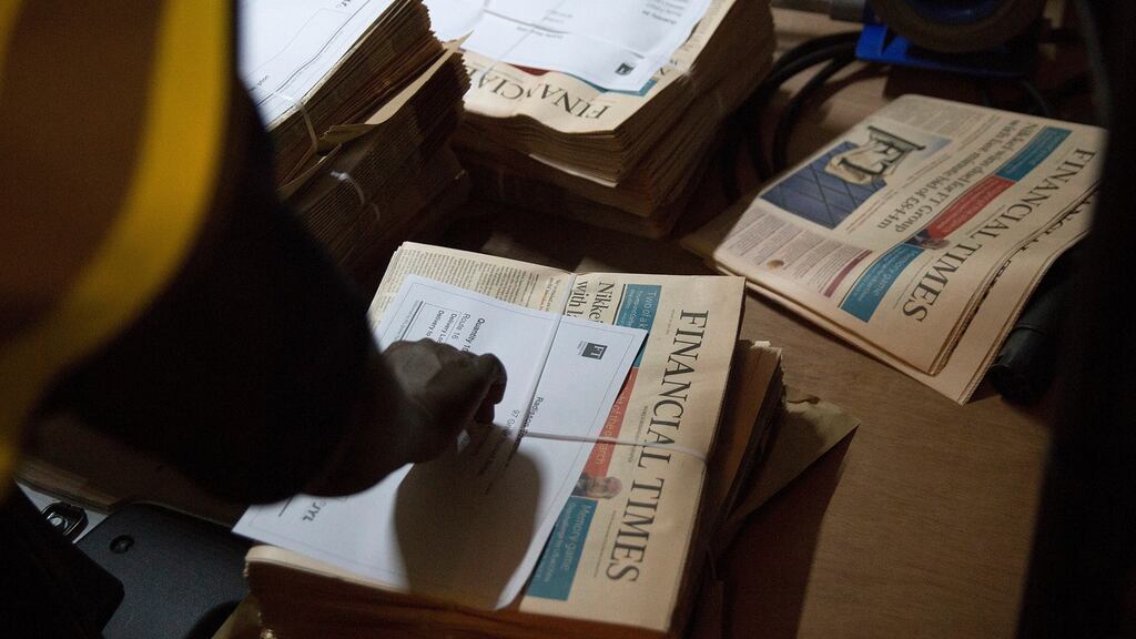 Pearson sold the “Financial Times” newspaper and its stake in the “Economist” last year to concentrate on education. Photographer: Simon Dawson/Bloomberg