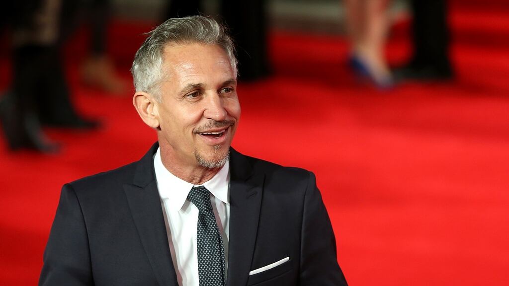 Gary Lineker who has hit back at criticism he received online after wading into the debate about child refugees. The Match Of The Day presenter said public treatment of the young migrants arriving this week in the UK was “hideously racist”. Photo: Ian West/PA Wire