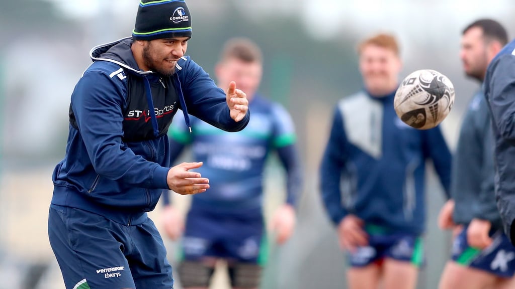 Centre Stacey Ili returns to the Connacht side for the game at Cardiff Blues on Sunday. Photograph: James Crombie/Inpho.